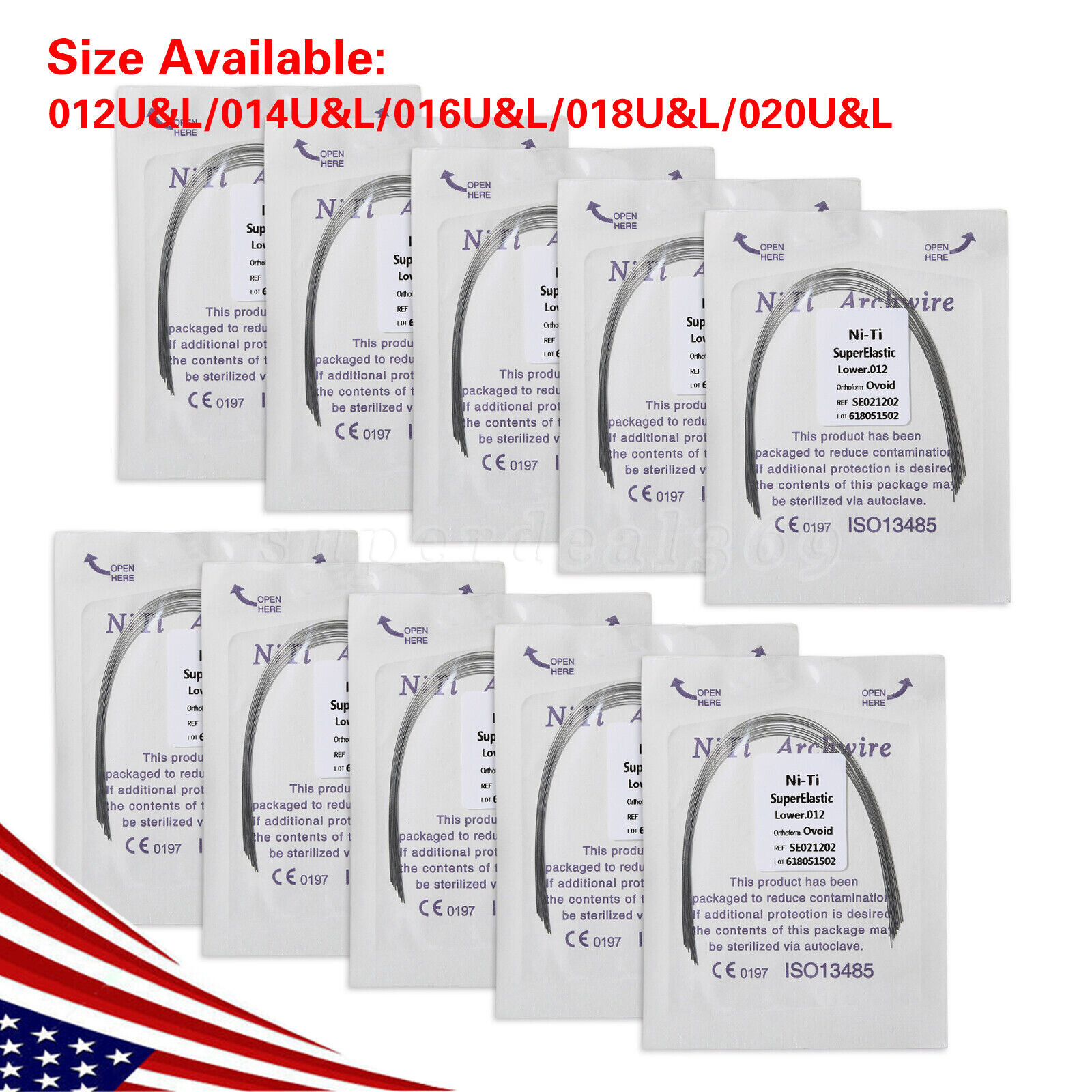Orthodontic Arch Wire Super Elastic NITI Round All Size Ovoid Form KYZ Dental