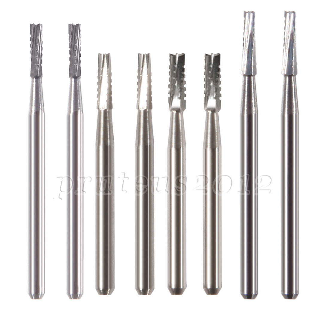 Dental Tungsten Carbide Bur Straight Fissure Cross Cut FG 556 557 558 19/25mm