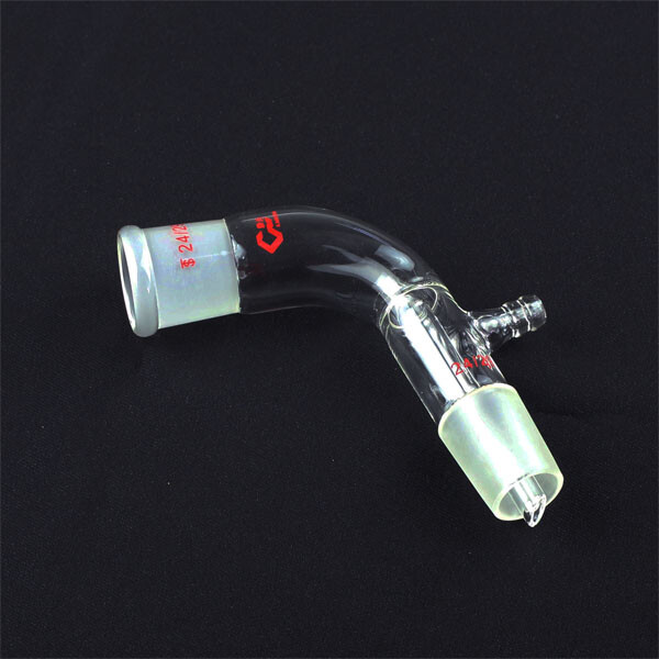 Glass Vacuum Tube Lab Glassware Chemistry Adapter 105 Bend Take-off