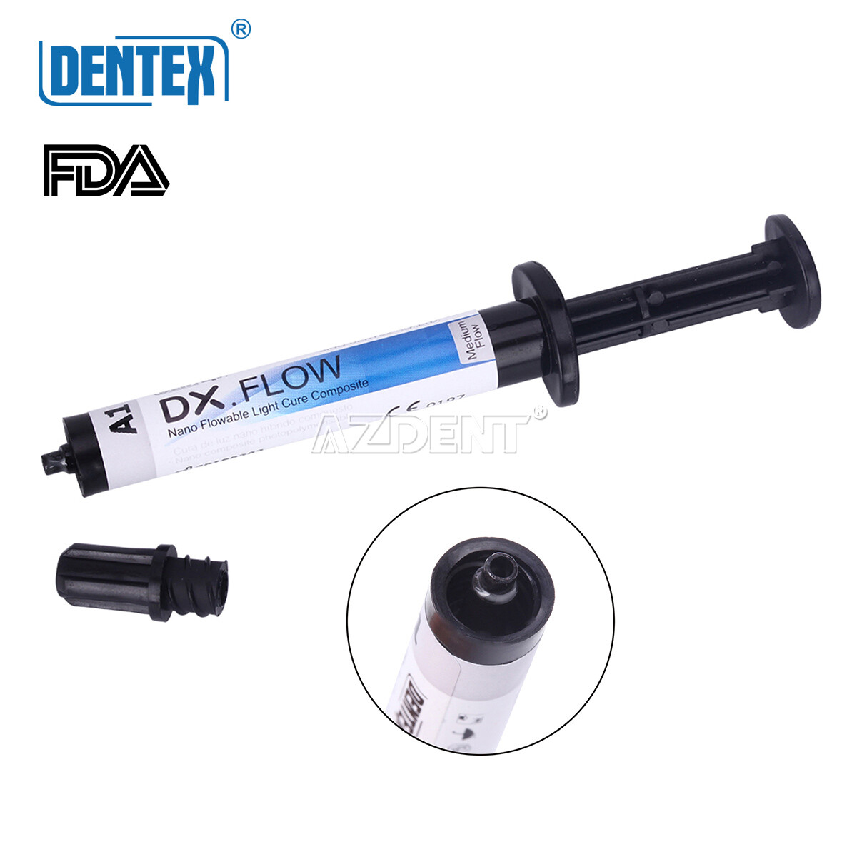 DENTEX Dental Flowable Light Cure Composite Resin Medium Flow A1/A2/A3 Shade