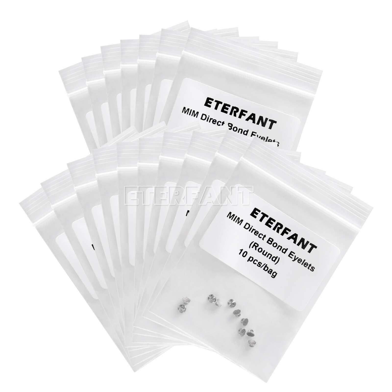 10PCs ETERFANT Dental Ortho Lingual Button Bondable MIM Direct Eyelet Round Base