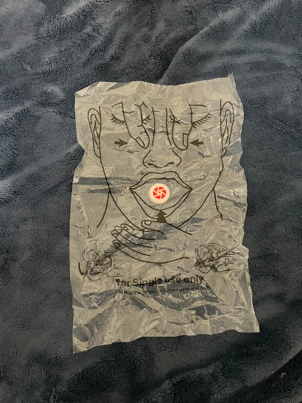 CPR face shield for training or emergency use. Never used.
