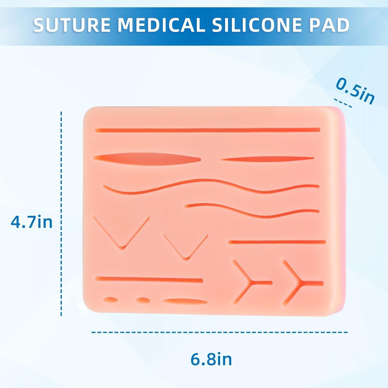 Kit de práctica de sutura para estudiantes de medicina, almohadilla de silicona