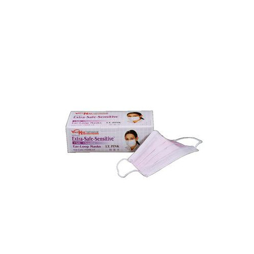 ValuMax 5430E-LP Extra-Safe Earloop Face Masks Light Pink 99.7% PFE 50/Pk