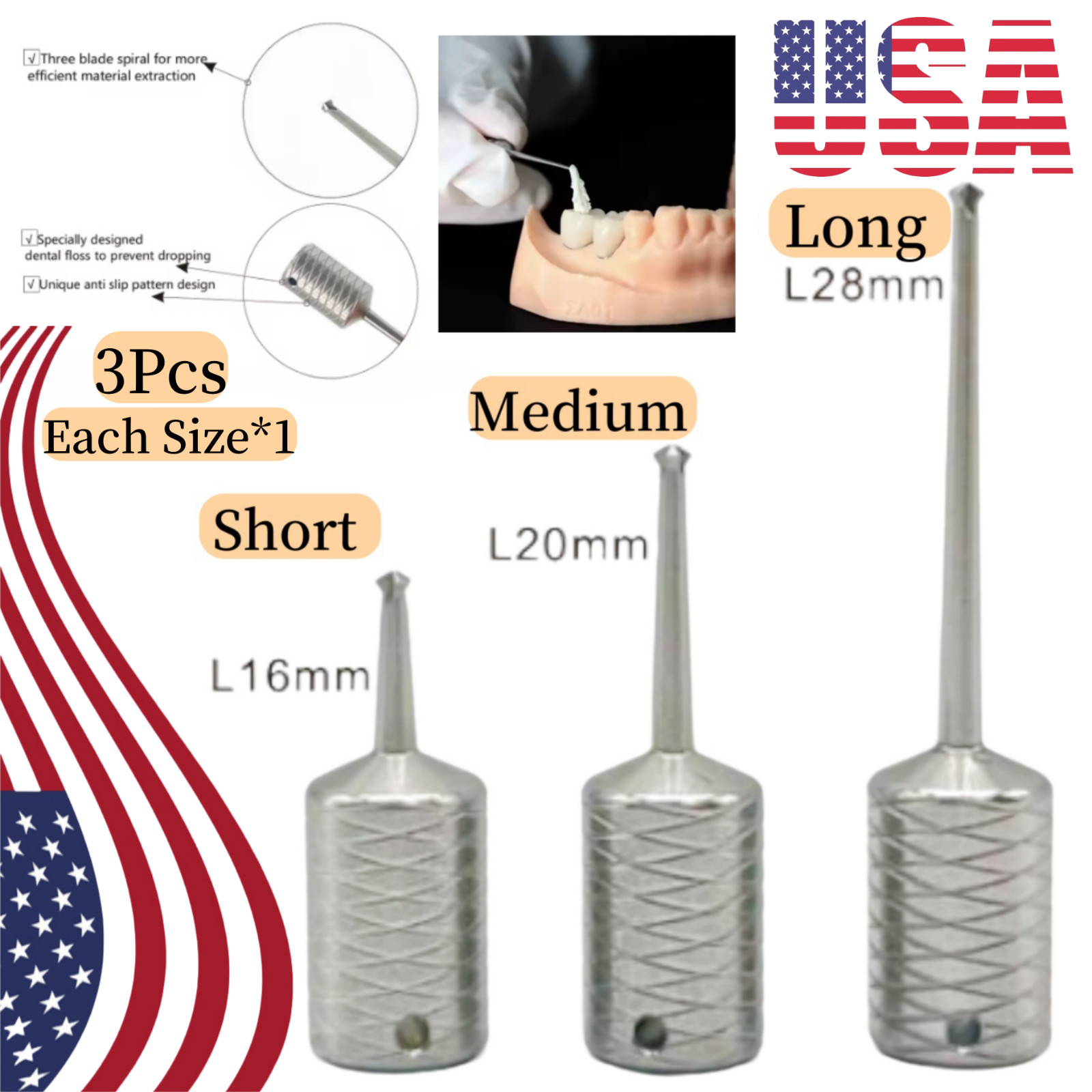 Dental Sealing Material Extractor Remover Screws Tool Suitable for Any System