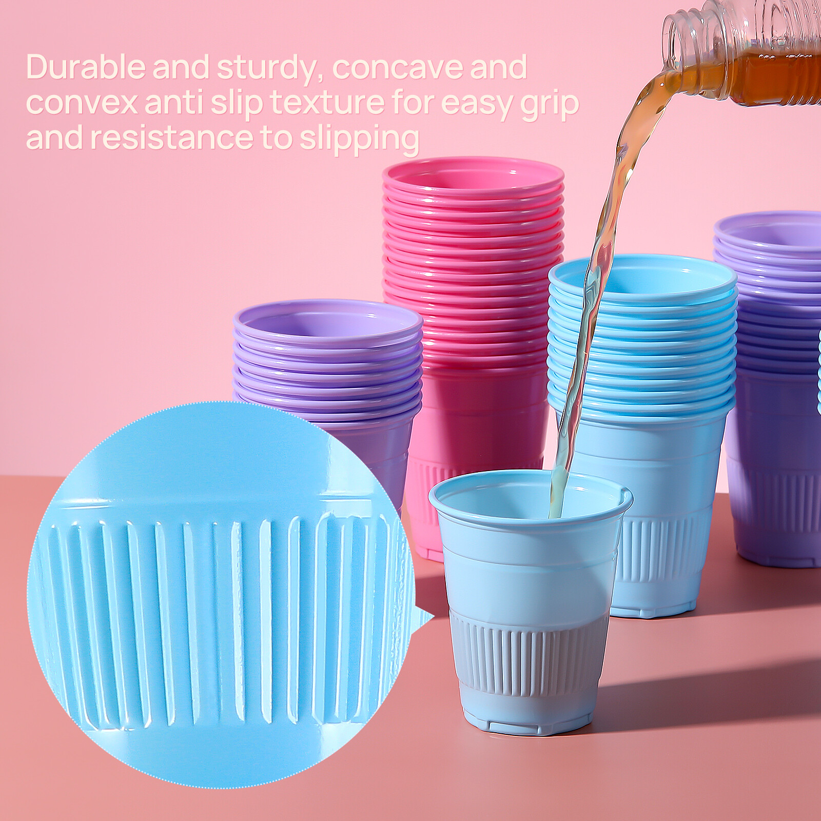 JMU Disposable Dental Plastic Drinking Cups 5oz Party Cups Bathroom Rinse Cups