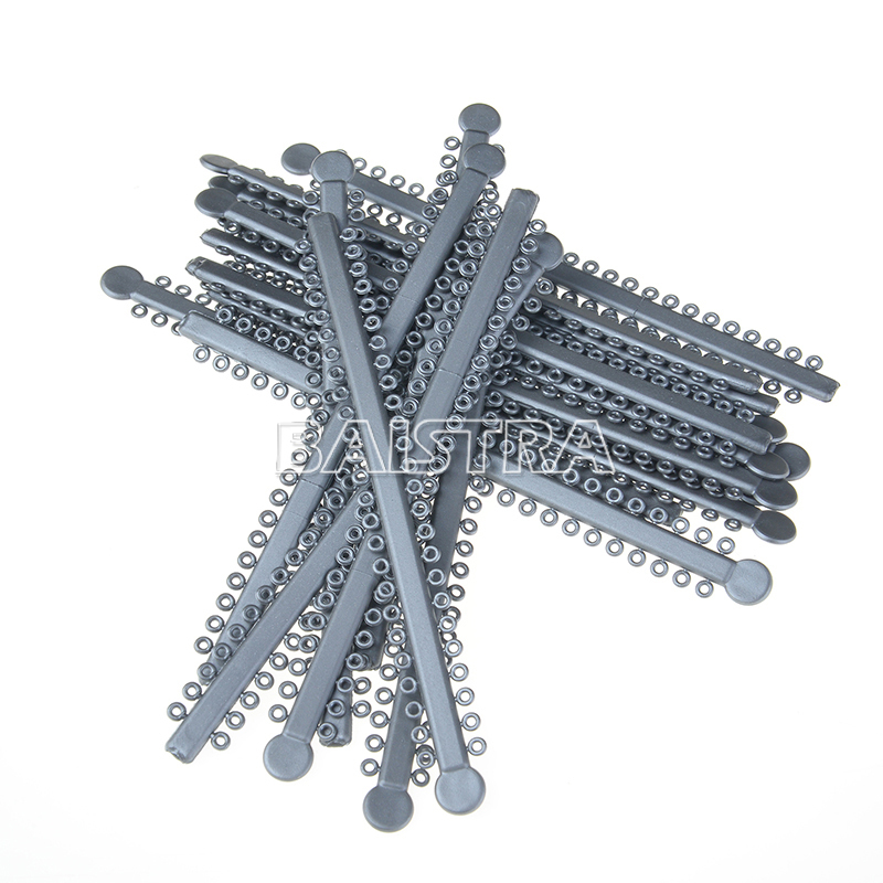 10 Packs Dental Orthodontic Elastic Ligature Ties Gray Latex 1000pcs/Pack