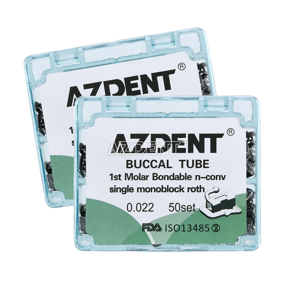200pc AZDENT Dental Orthodontic 1st Molar Buccal Tube Bondable Non-Conv Roth 022