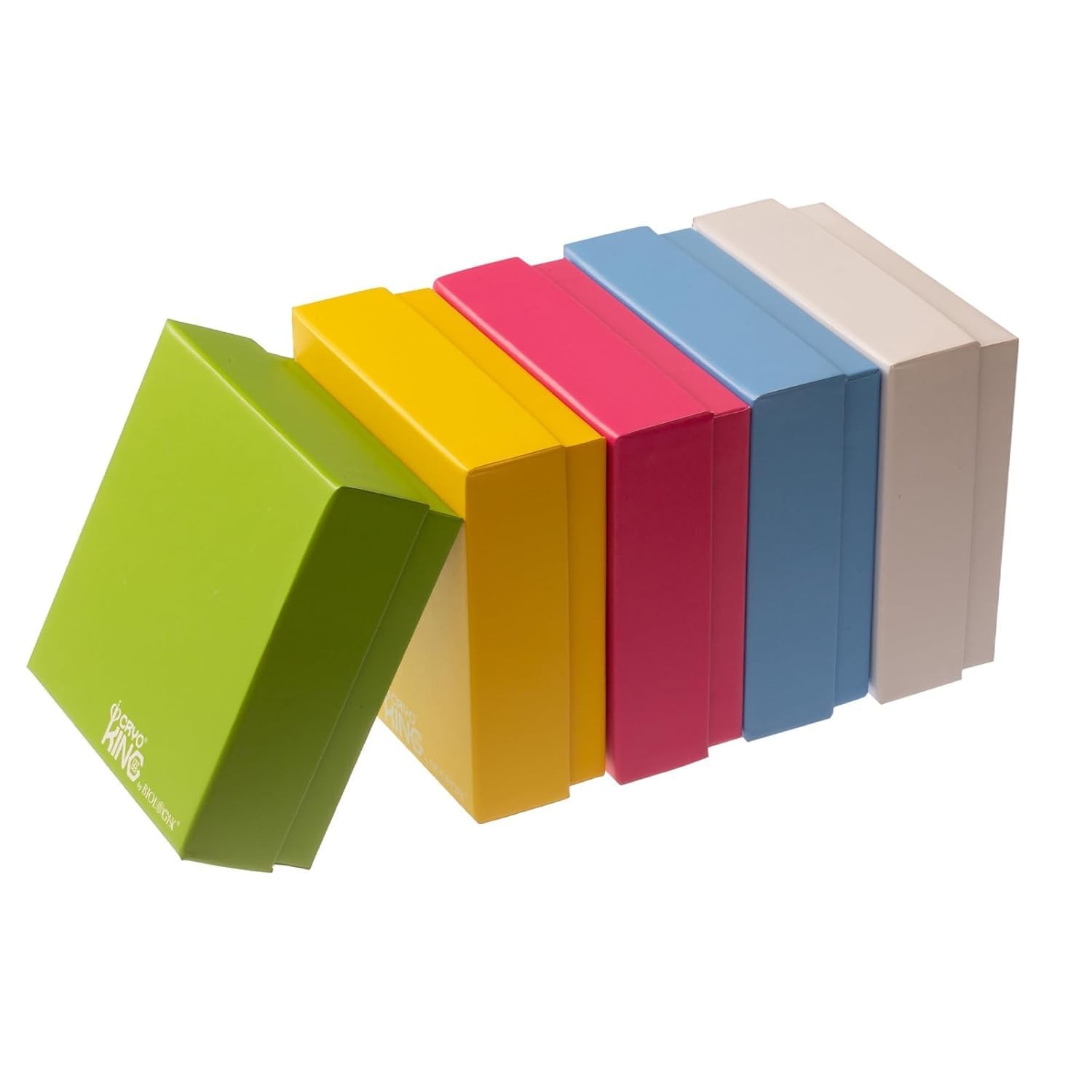5 Pcs 100-Well 2 Cardboard Freezer Box, Fits 0.5-2.0mL Vials, Assorted