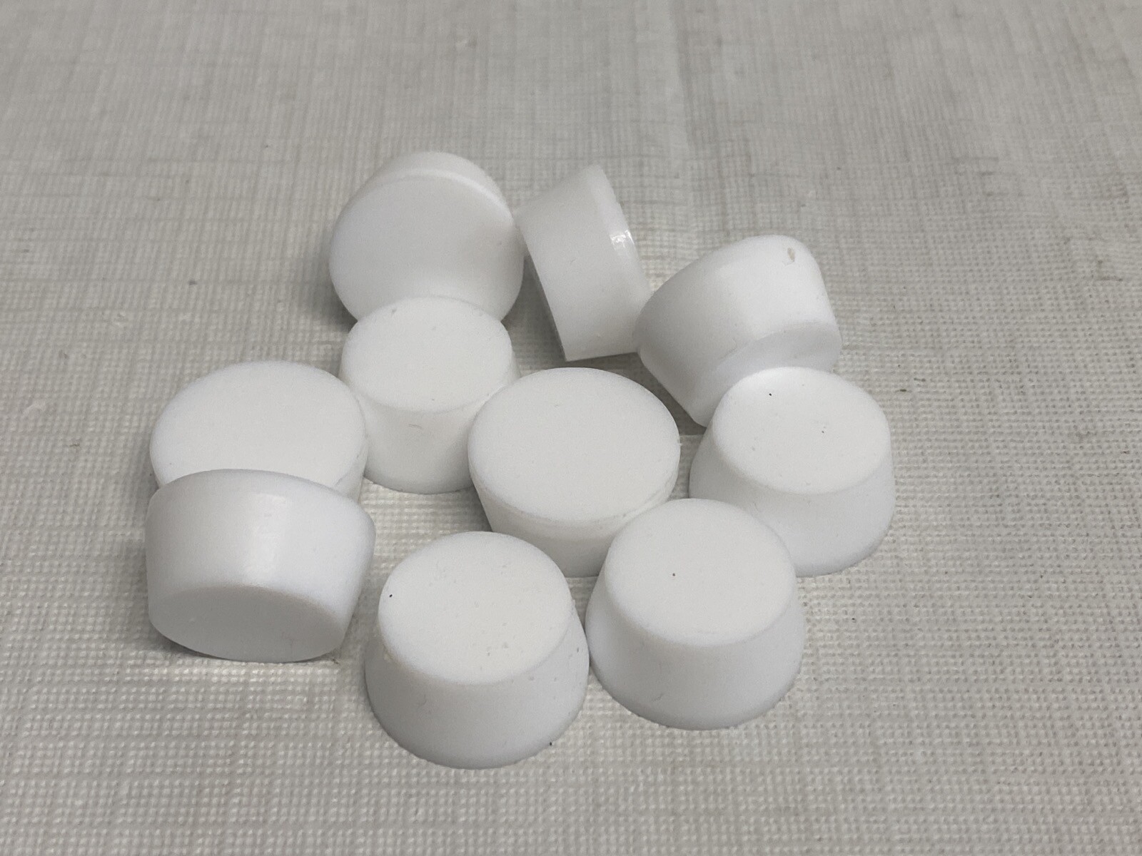 (10/Pack) Laboratory 24/12 Solid PTFE Teflon Stopper Plugs White