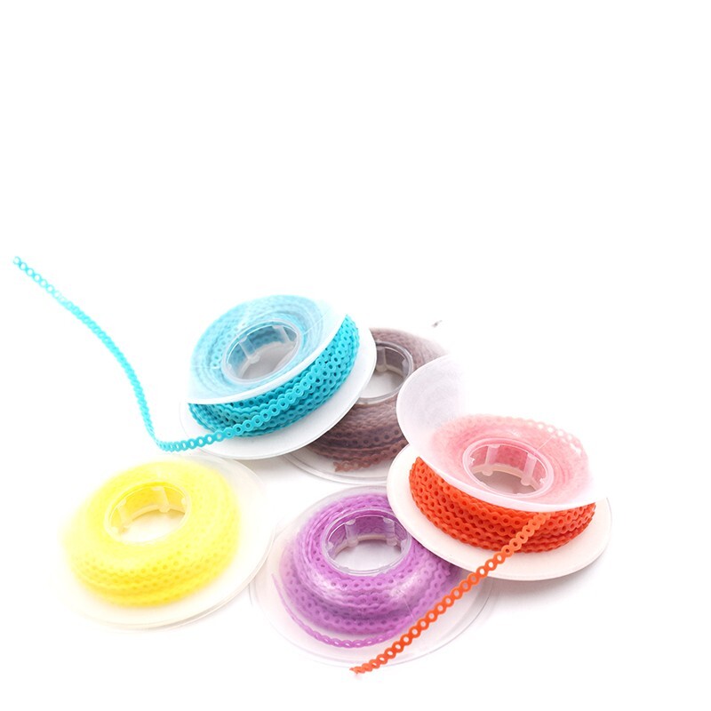 Dental Orthodontic Elastic Ultra Power Chain Long/Short/Continuous 44 Color