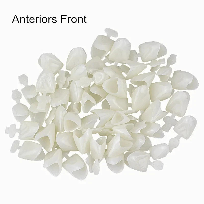 50Pcs/Box Dental Crown Veneers Anteriors Front Synthetic Resin Teeth Temporary