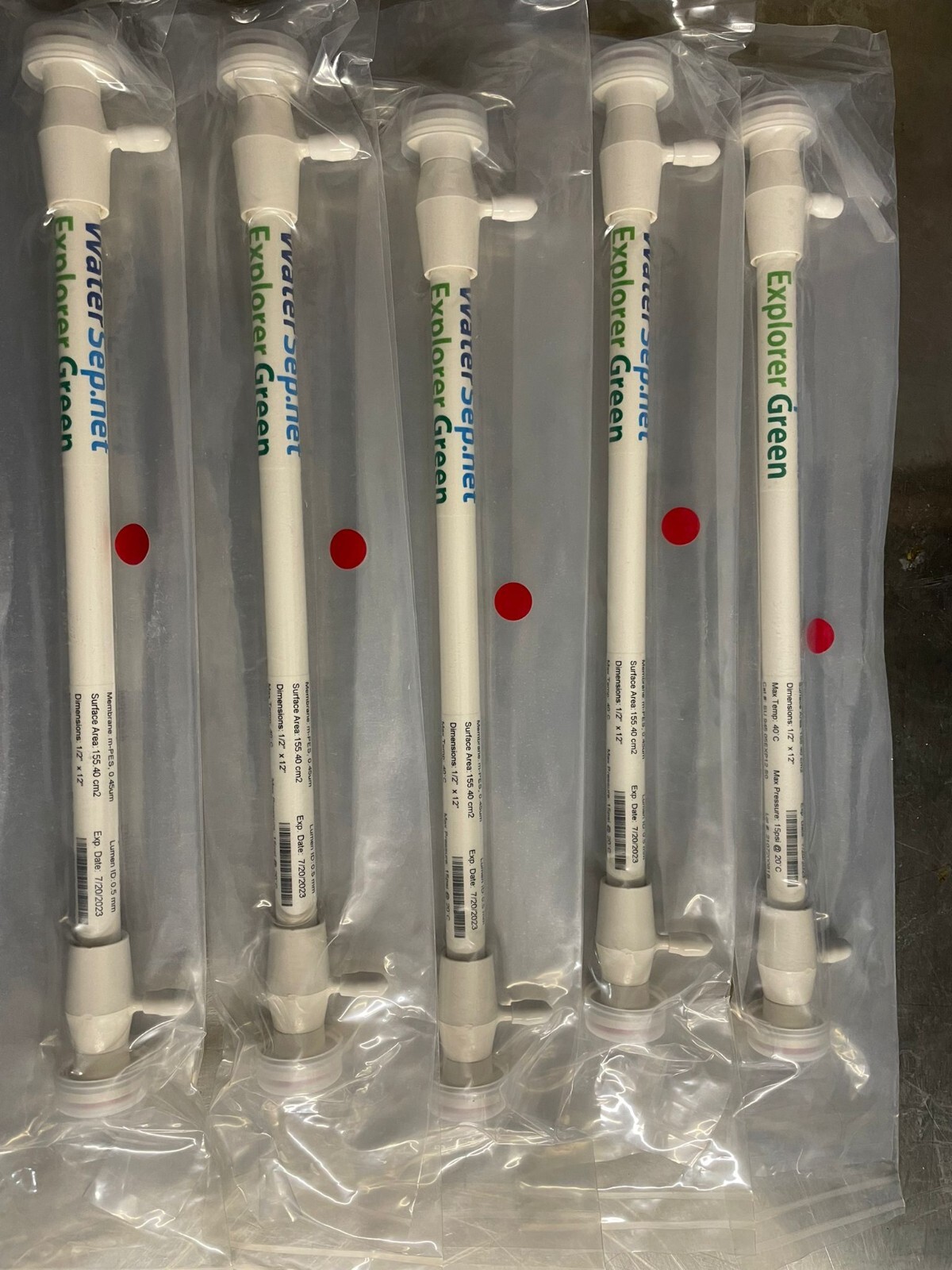 WaterSep BioSeparations CAT # SU94505EXP12S0 ( LOT OF 5 )