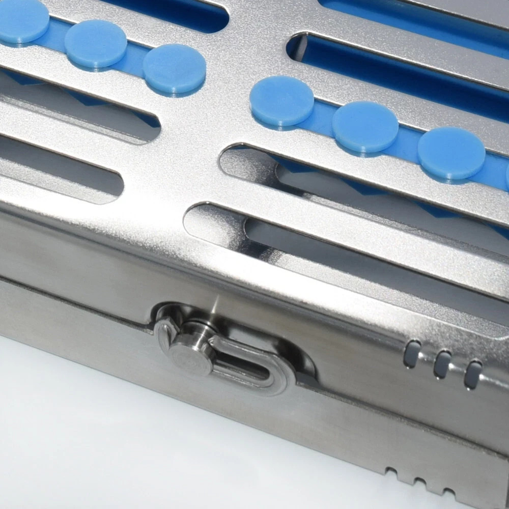 20Holes Dental Surgical Cassette Rack Tray Sterilization Holder Instruments Blue
