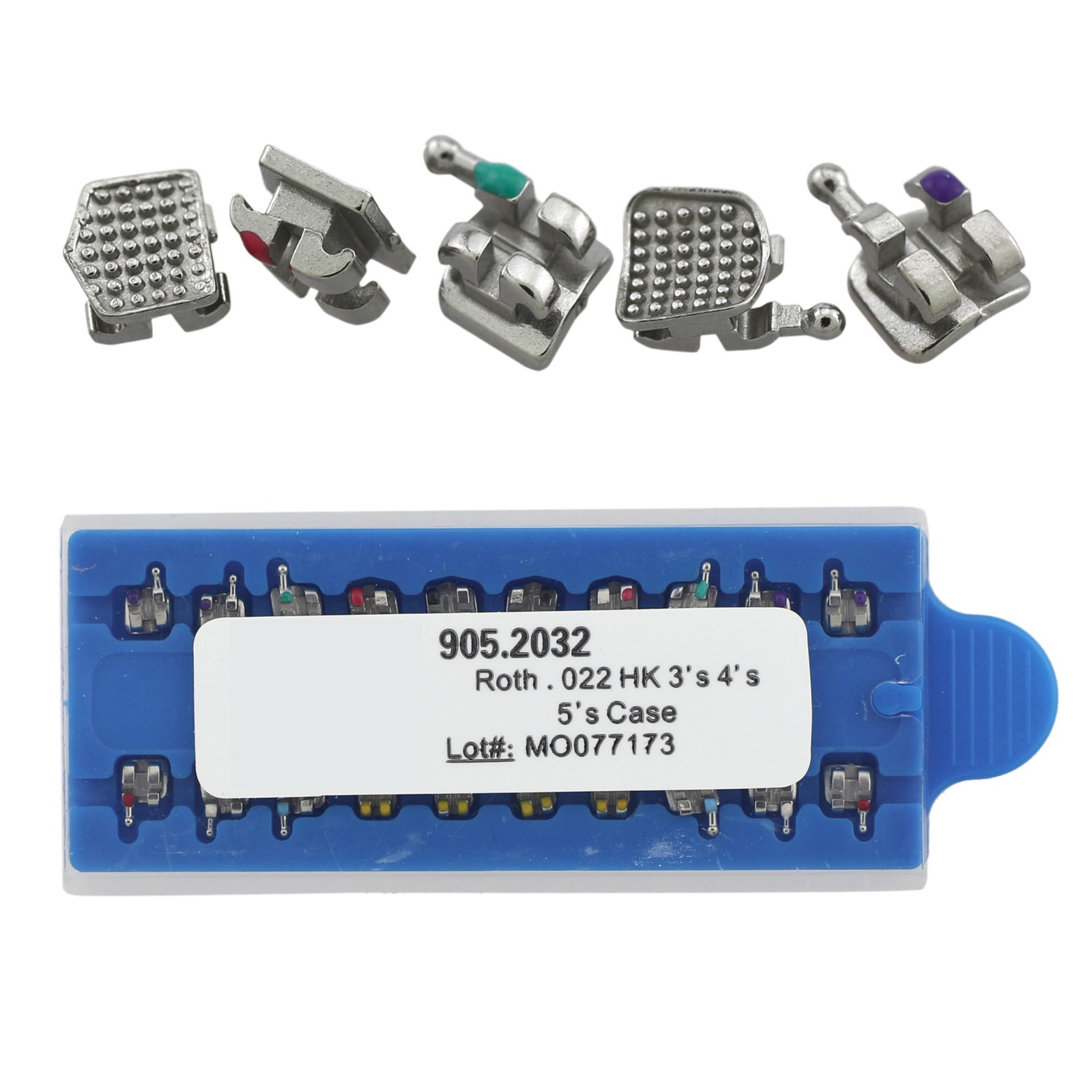 MIM MINI Orthodontic Brackets Dental Metal Brace MBT Roth 022 018 345 With Hooks
