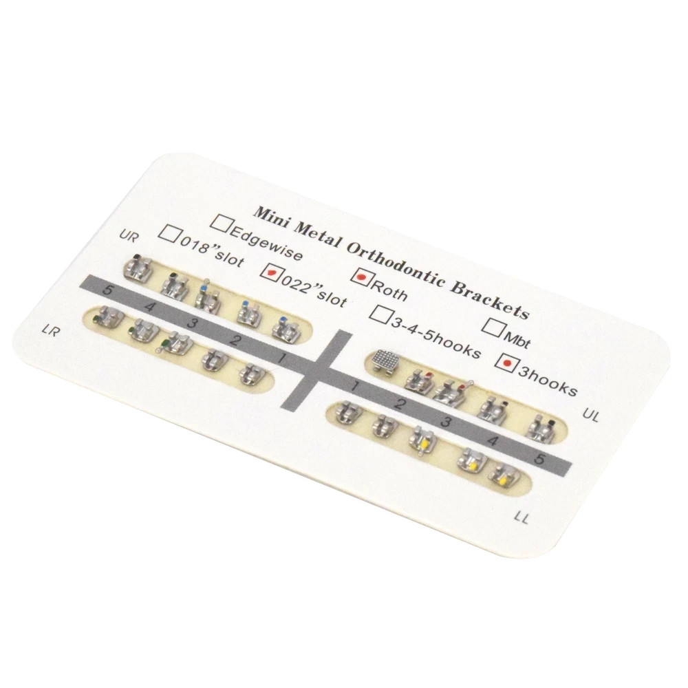 Dental Orthodontic Bracket Mini Standard MBT Roth.022 MIM Monoblock 3 4 5 Hook