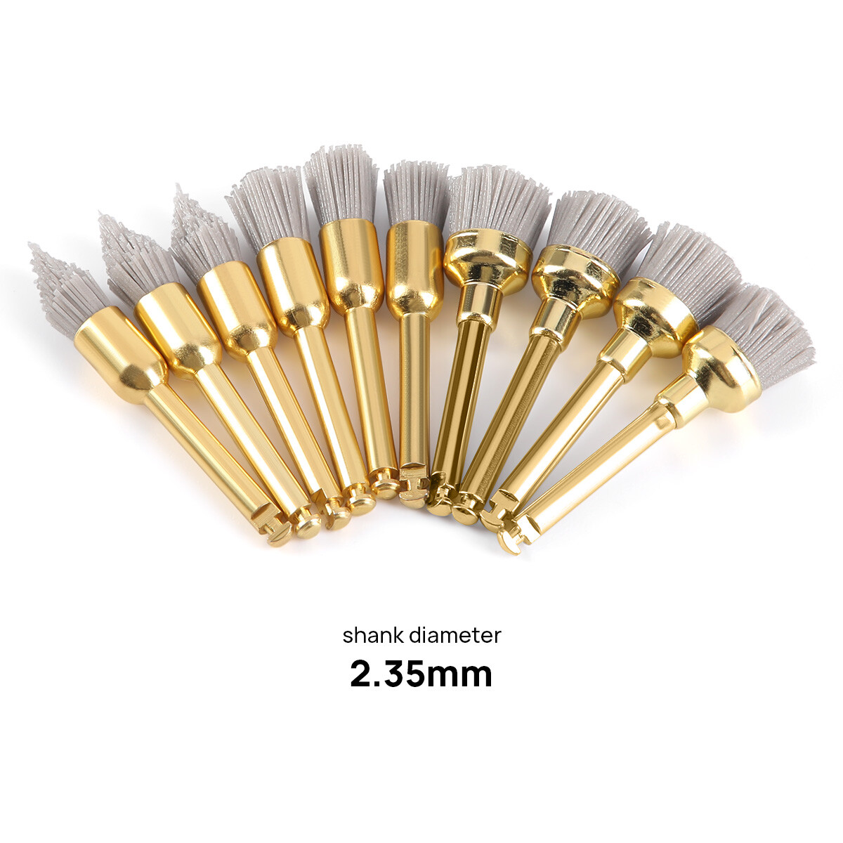 Dental Polishing Brush Silicon /Alumina CA Flat Sharp Bowl For Low Contra Angle
