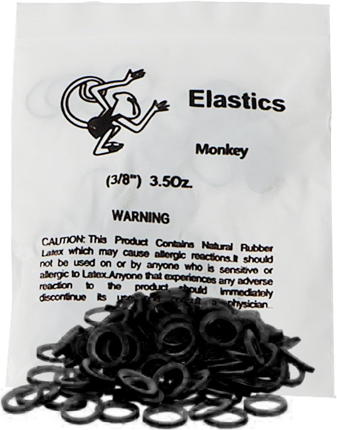 Non Latex 100P Black Orthodontic Elastics Dental Rubber Bands Intraoral Black El