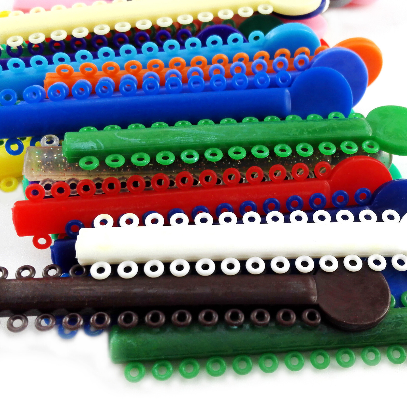 1040pcs Dental Orthodontic Ligature Ties Braces Elastic Rubber Bands Mixed Color