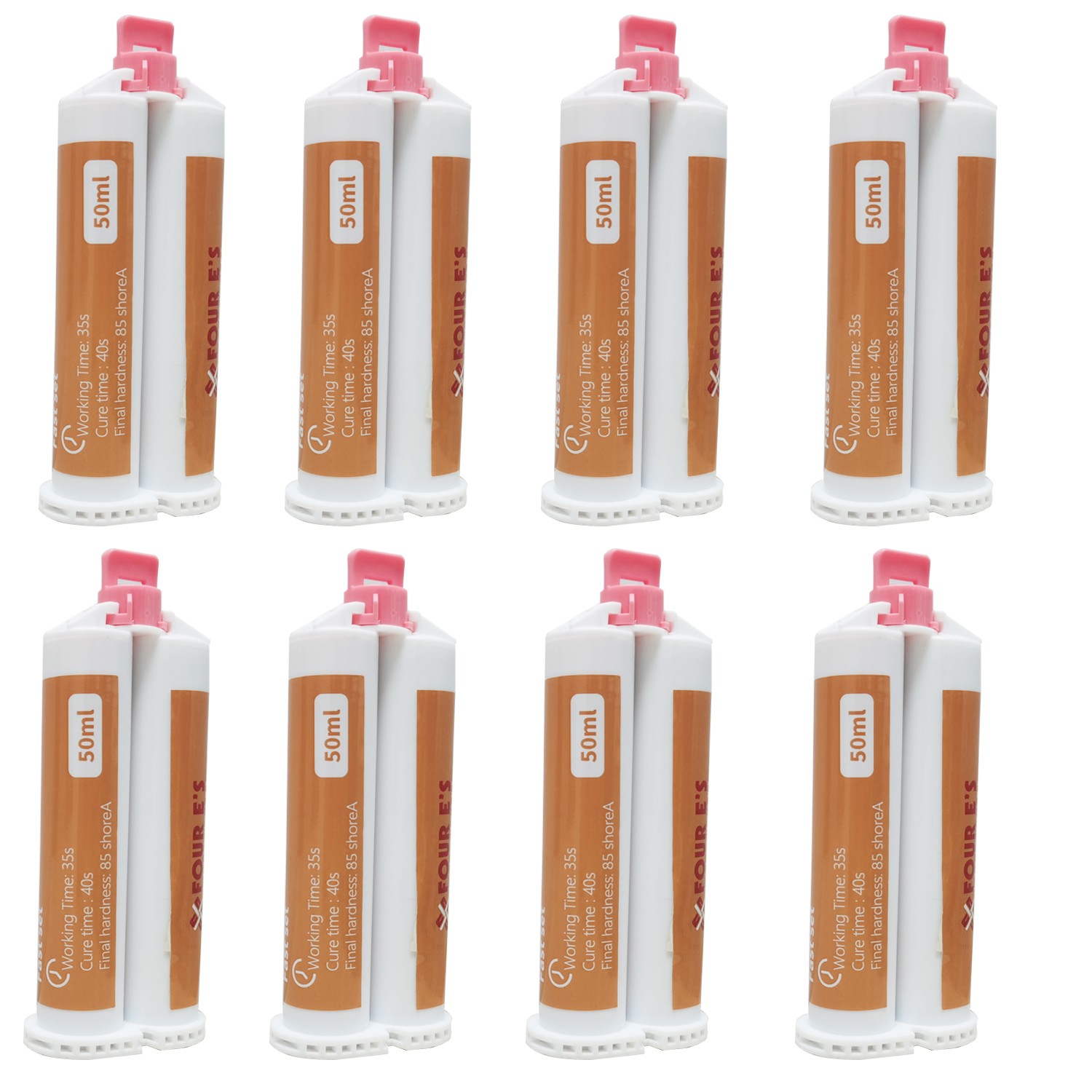 8Pc 50ML Dental Impression Material Dental Bite Registration Material Cartridges