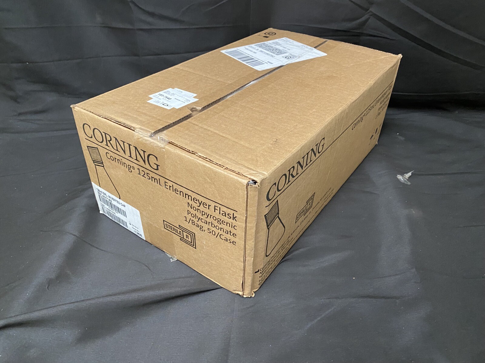CORNING Polycarbonate 125mL Erlenmeyer Flask With Vent Cap 431143 (50/cs)