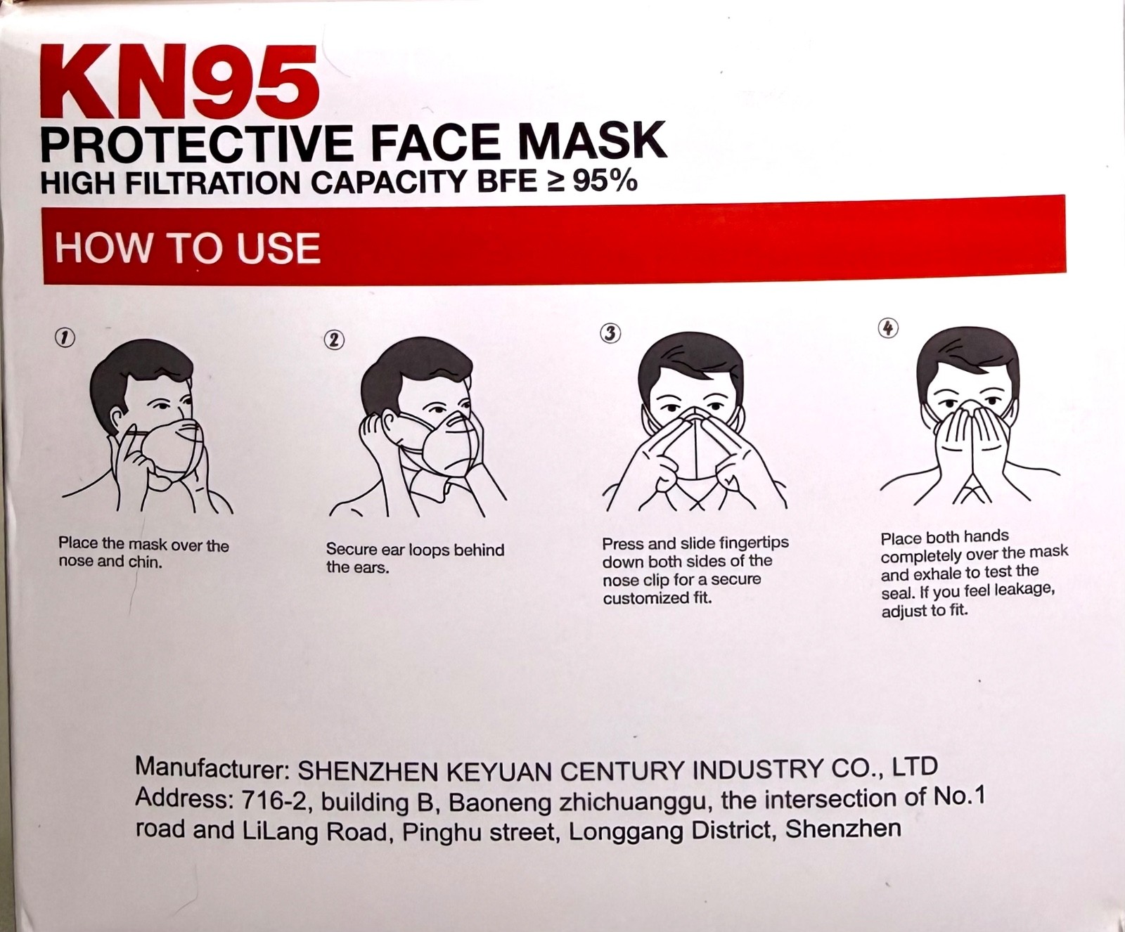 KN95 Face Masks 50 pack Individually Wrapped 5 Layer Protection White