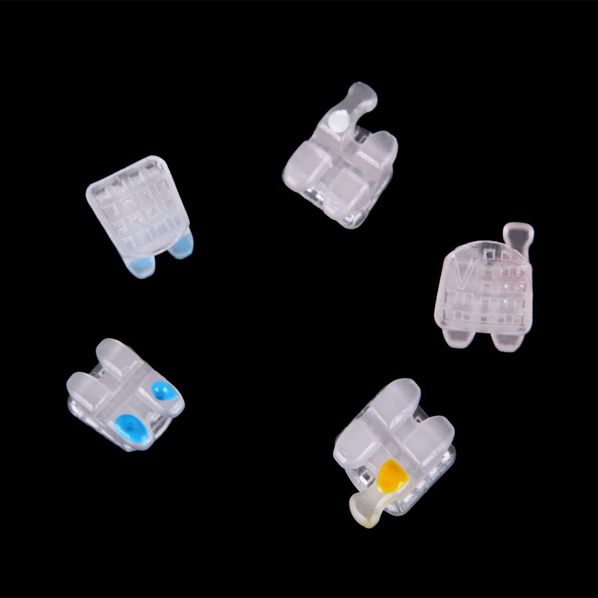 AZDENT Dental Ceramic Bracket Braces MBT/Roth.022/018 Hooks 3 4 5 20pcs/Kit