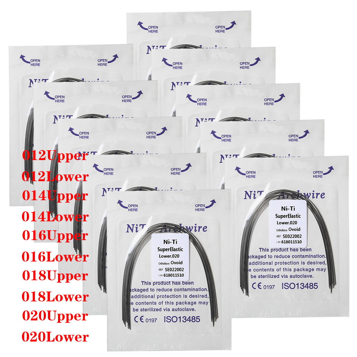 Dental Super Elastic Niti Round Arch Wires Arch Wire for Bracket Braces USA