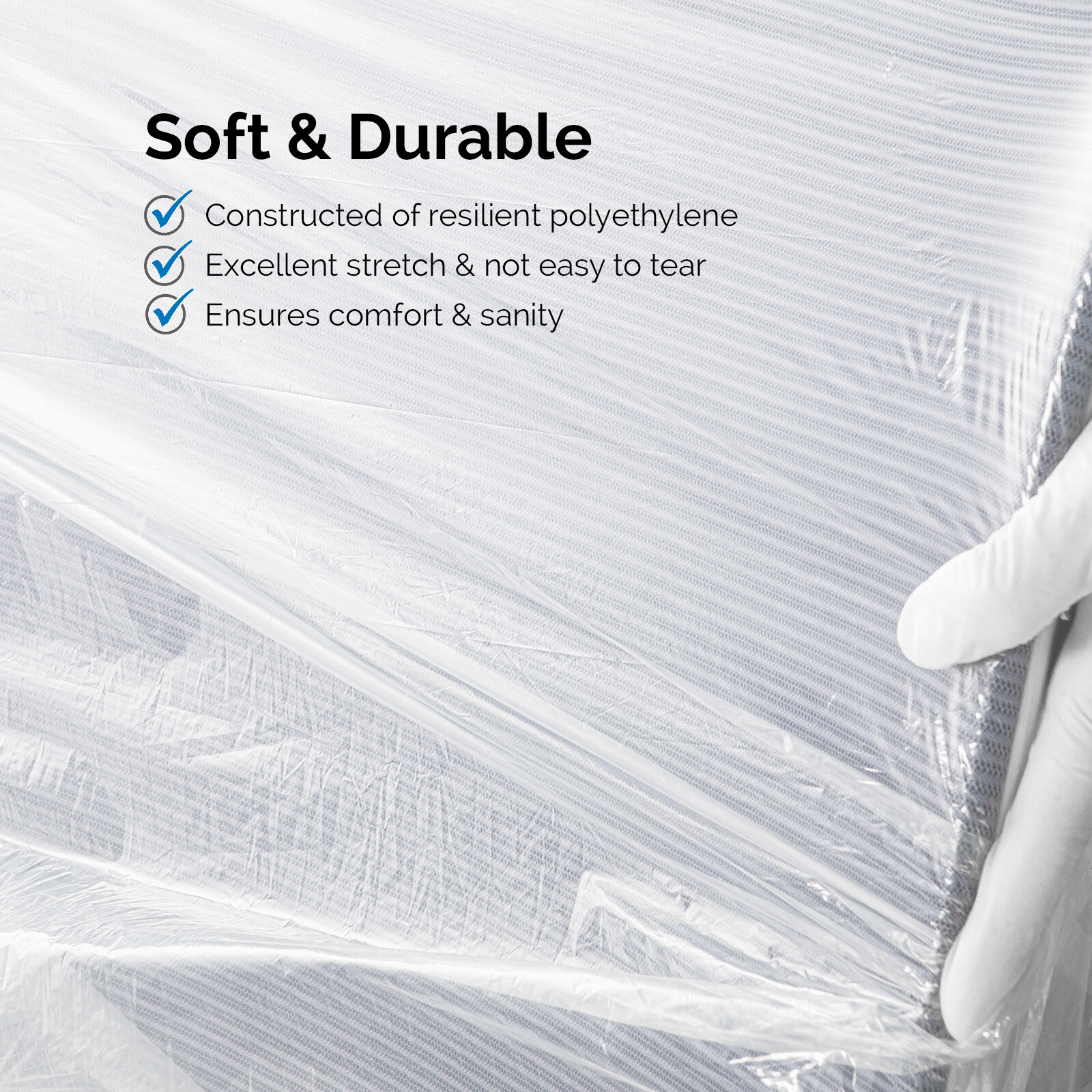 225PCS Dental Unit Half Chair Sleeves Disposable PE Cover Clear Medium 27.5″x24″