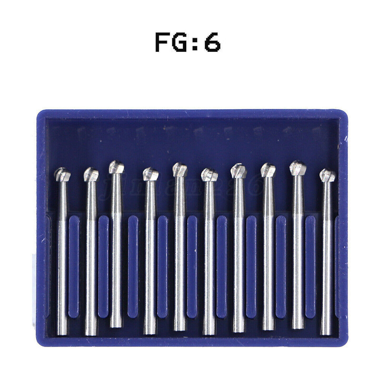 10-100pcs Dental Tugsten Round Carbide Burs FG 1-8 Bur for High Speed Handpiece