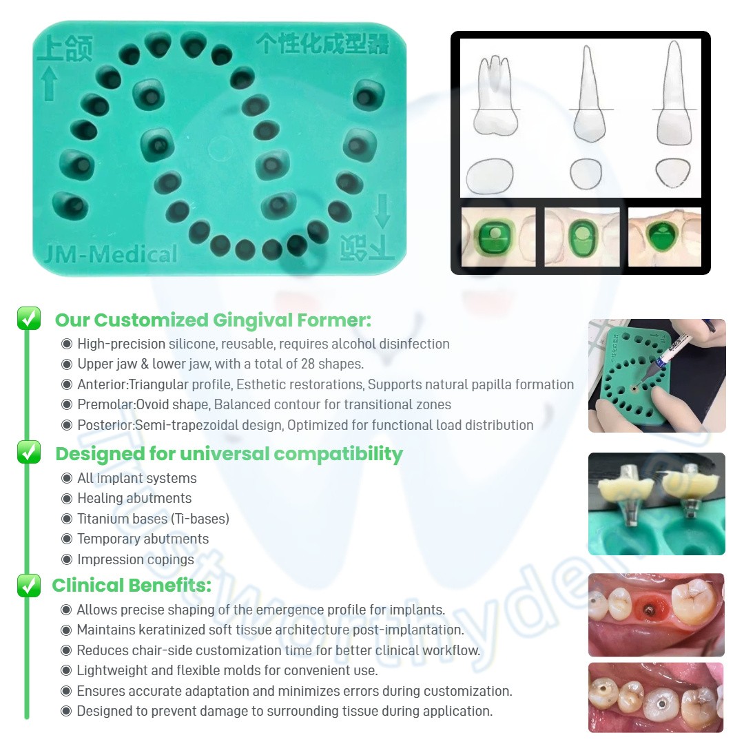 Dental Gingival Former Customization Silicon Index Healing Abutment Mold Molding