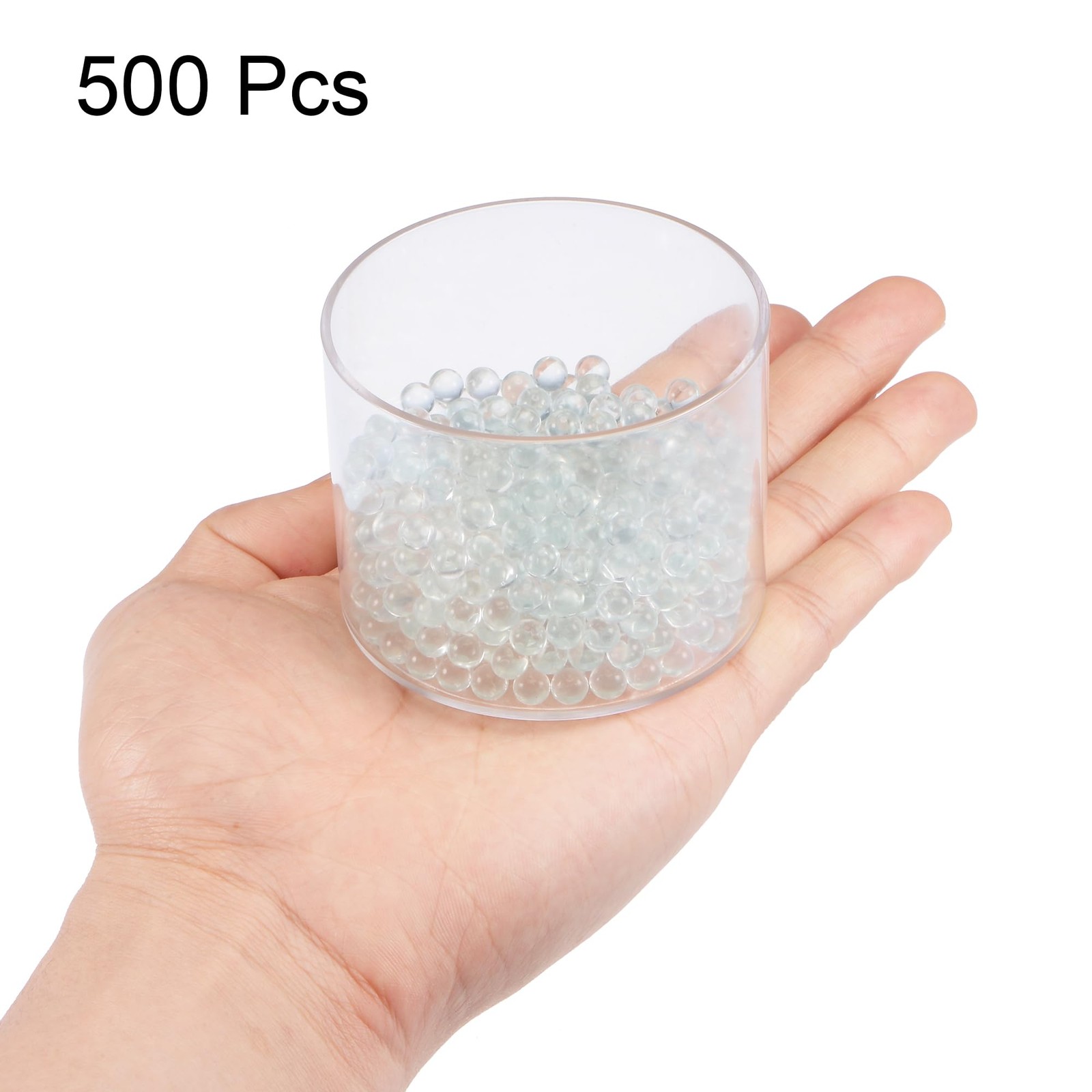 uxcell 6mm Solid Round Clear Glass Ball Boiling Stones Soda Lime 6mm, white