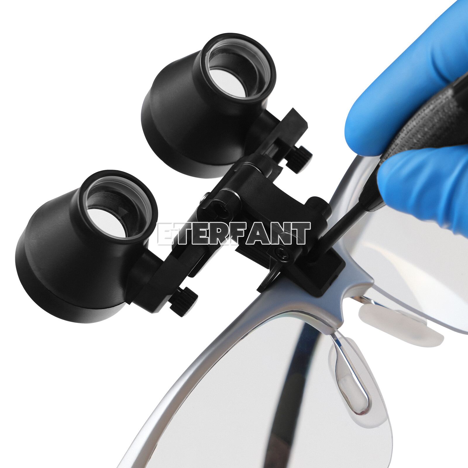 ETERFANT Dental Surgical Binocular Magnifier Loupes High-Definition 3.5X Silver