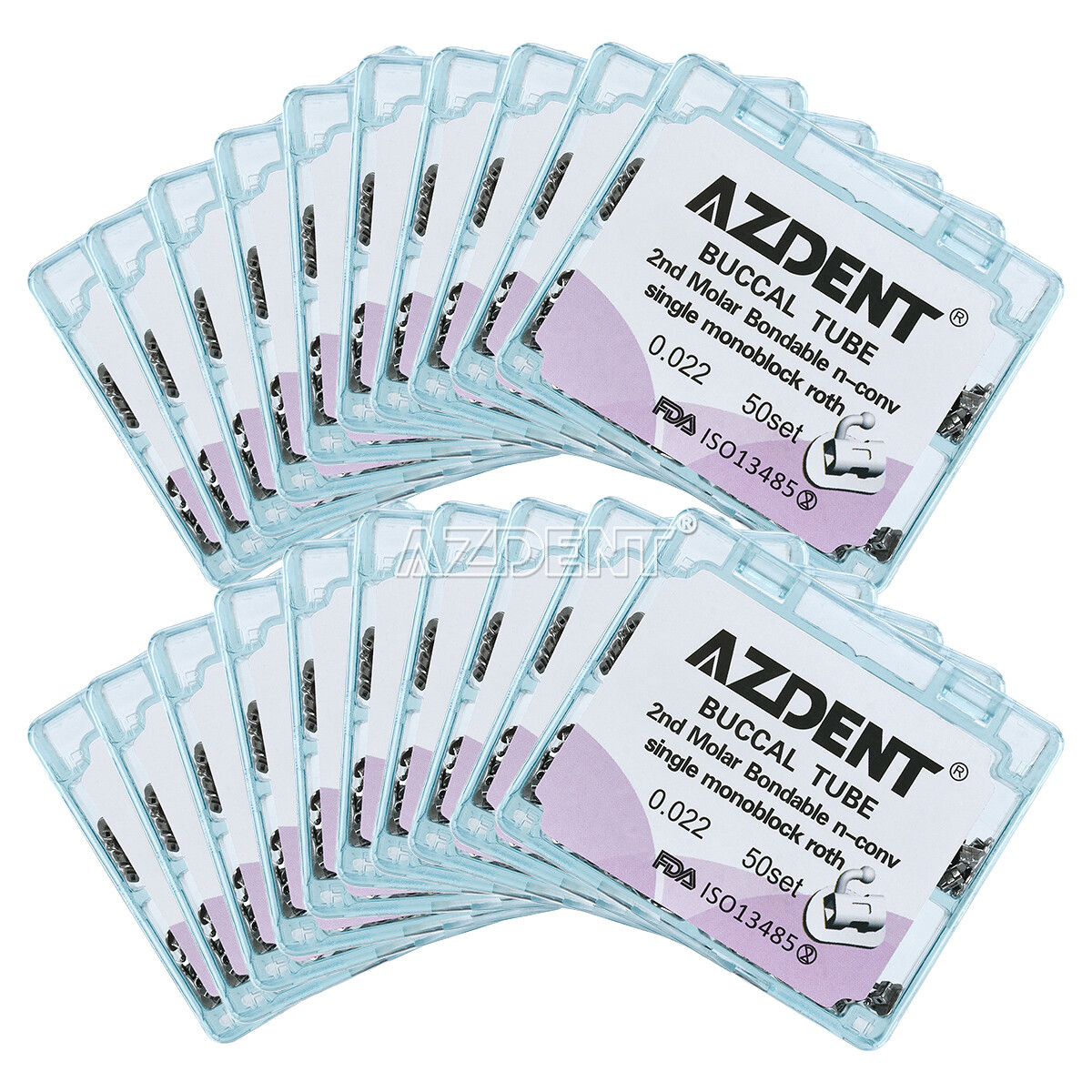 Dental Orthodontic Bondable Buccal Tubes 1st/ 2nd Tubes Roth /MBT 022 AZDENT