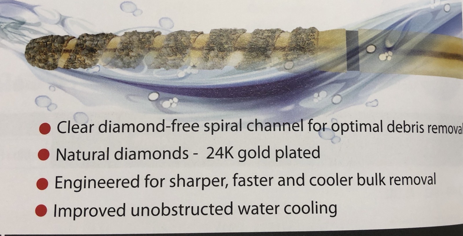 MDT Dental 1 The HELIX Kit#14. 24 Karat Gold FG Diamond Burs & autoclavable
