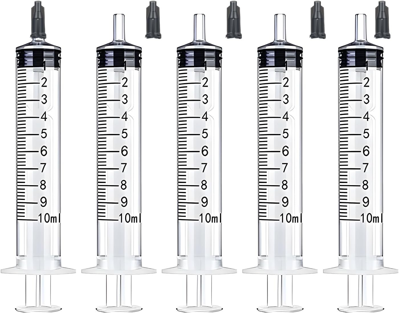 Syringe with Cap No Needle for Scientific Lab, Pet Feeding, Refilling Dispensing