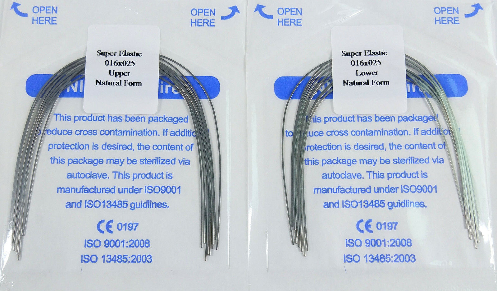 100Pcs Dental Orthodontic Niti Arch Wire Rectangular Round Natural Bracket Brace