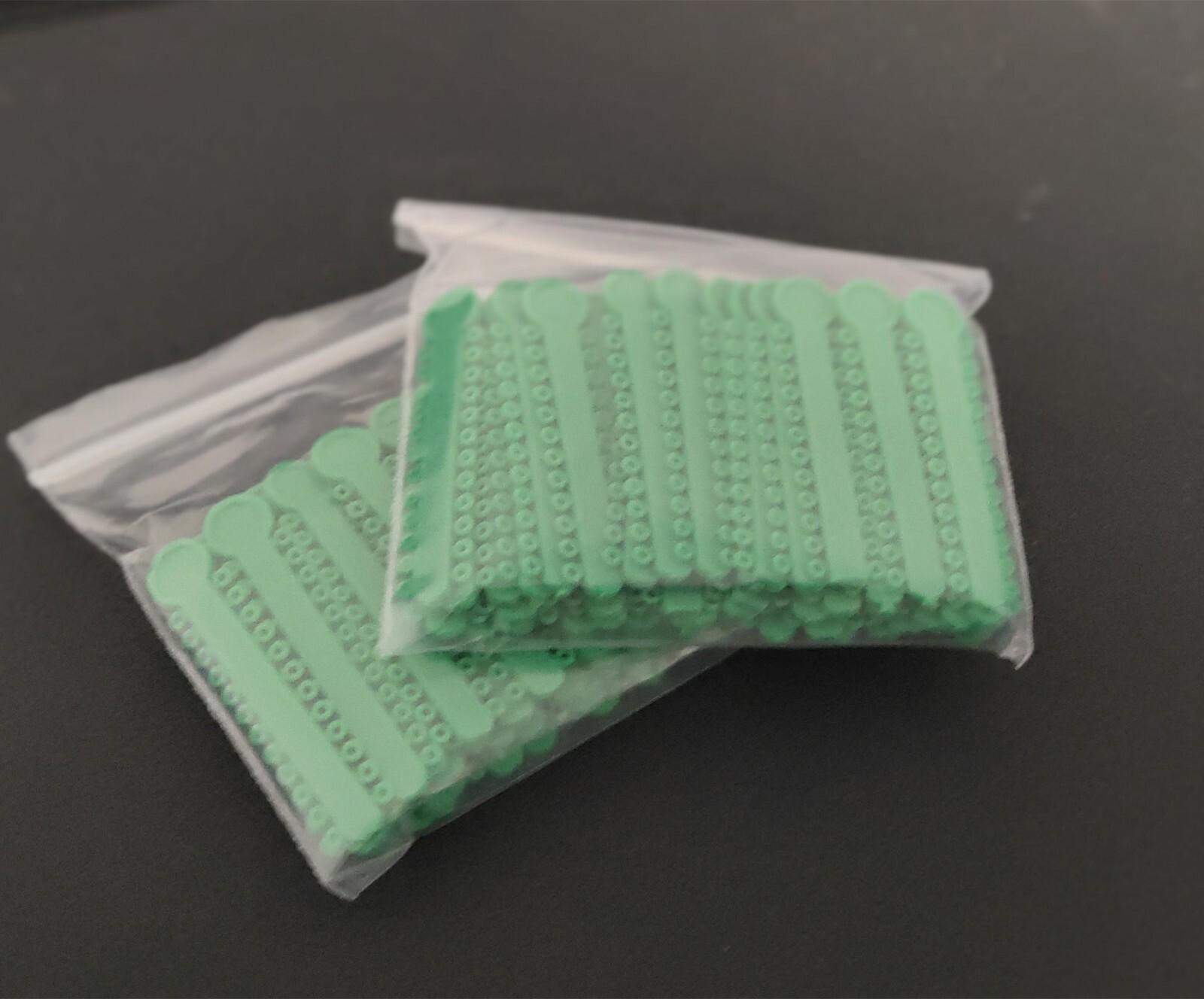 2 Packs Dental Green Color Elastic Ligature Ties Rubber Bands 1008Pcs/Pack