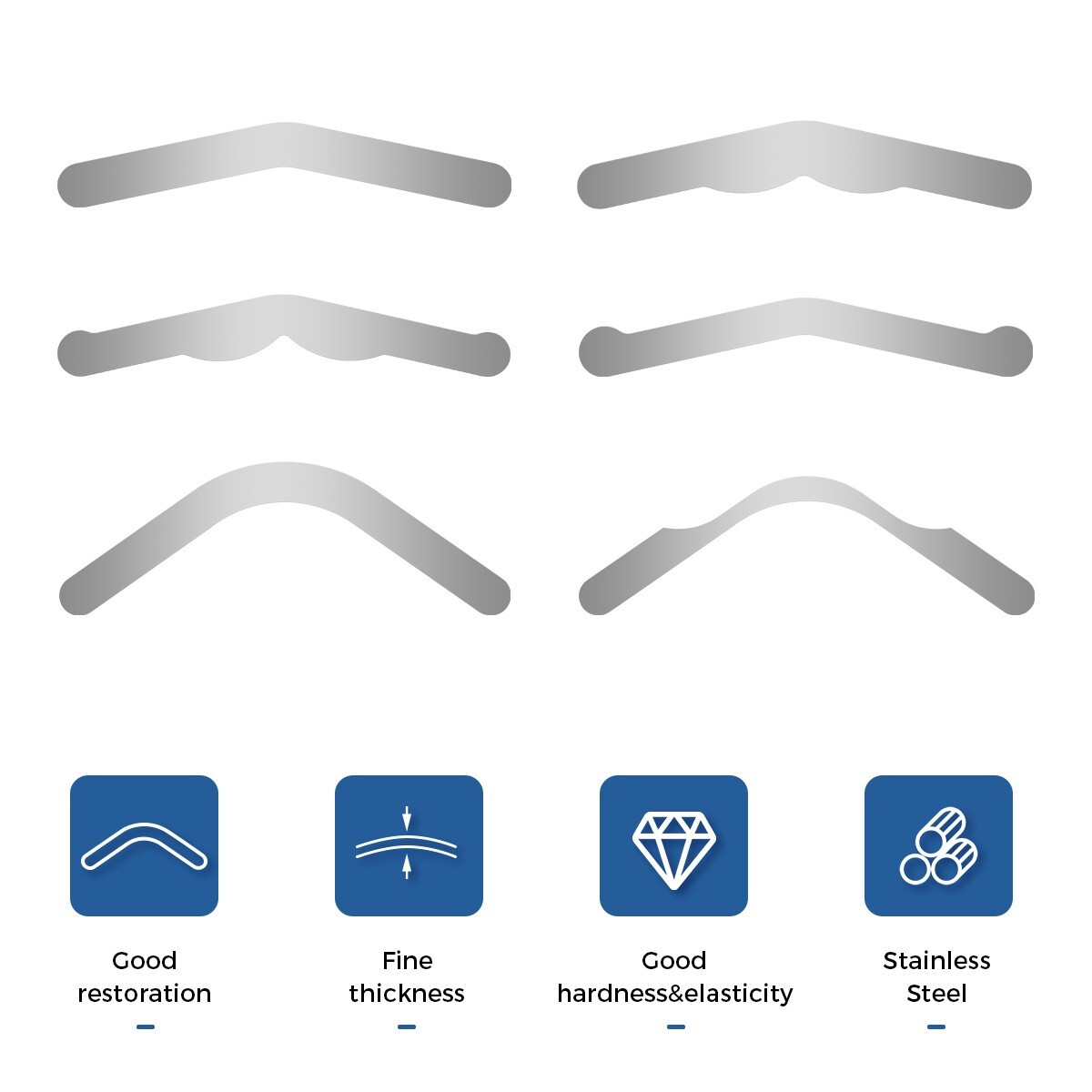 Dental Sectional Matrix System Contoured Metal Matrices Refill Matrix Bands