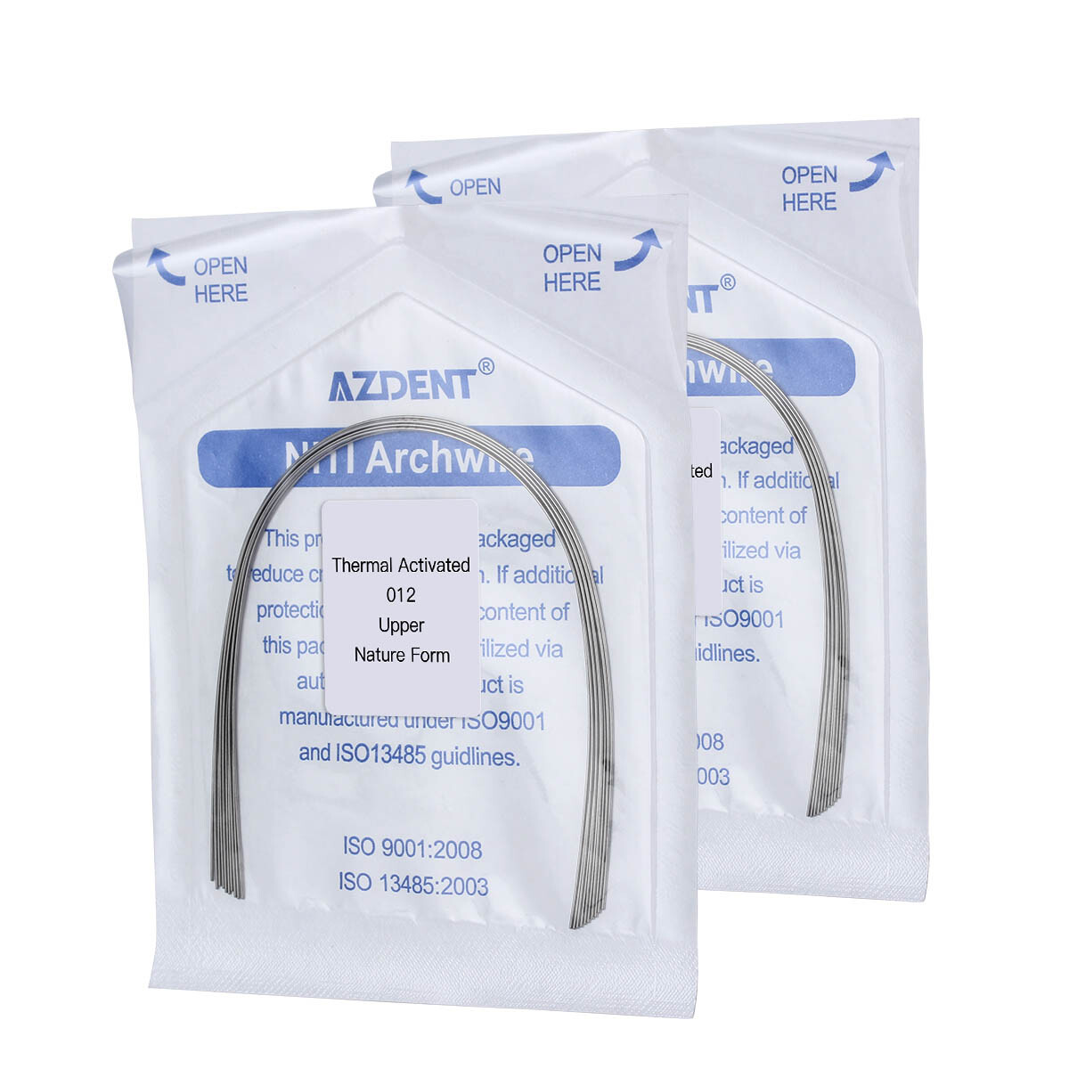 AZDENT Dental Orthodontic Niti Thermal Activated Round Arch Wire Natural Form
