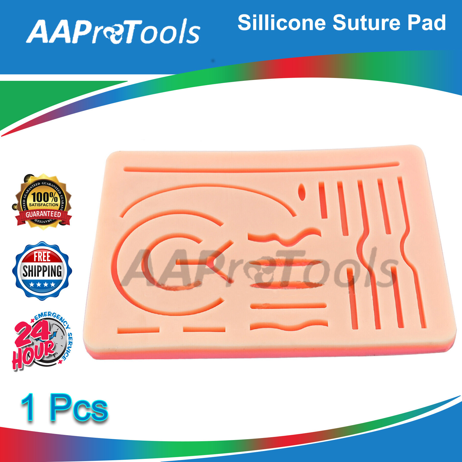 3 Layer Suture Practice Pad With 20 Wouds Silicon Skin Kit For Students DS-1365