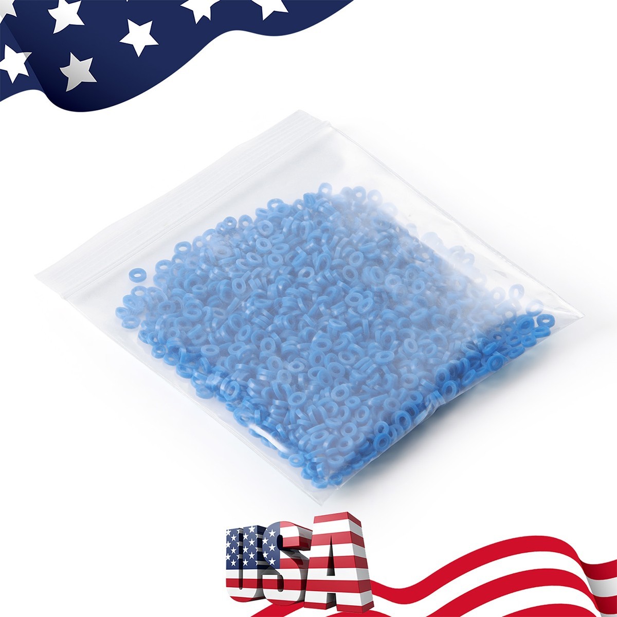 1000Pcs/Pack Dental Orthodontic Separator Blue Tie Elastic Band Force Continuous