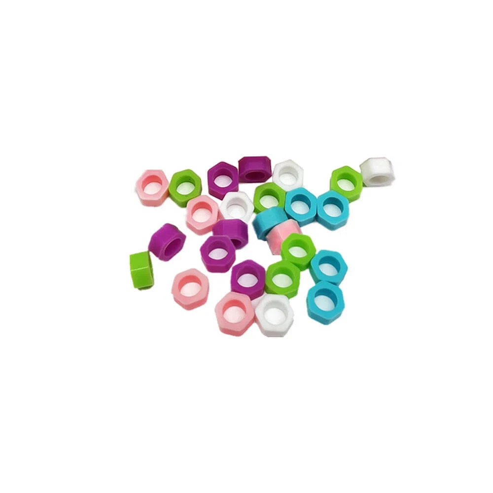 100 Pcs/Box Dental Mixed Color Code Ring Plain Color Instrument Large Size 1 Box