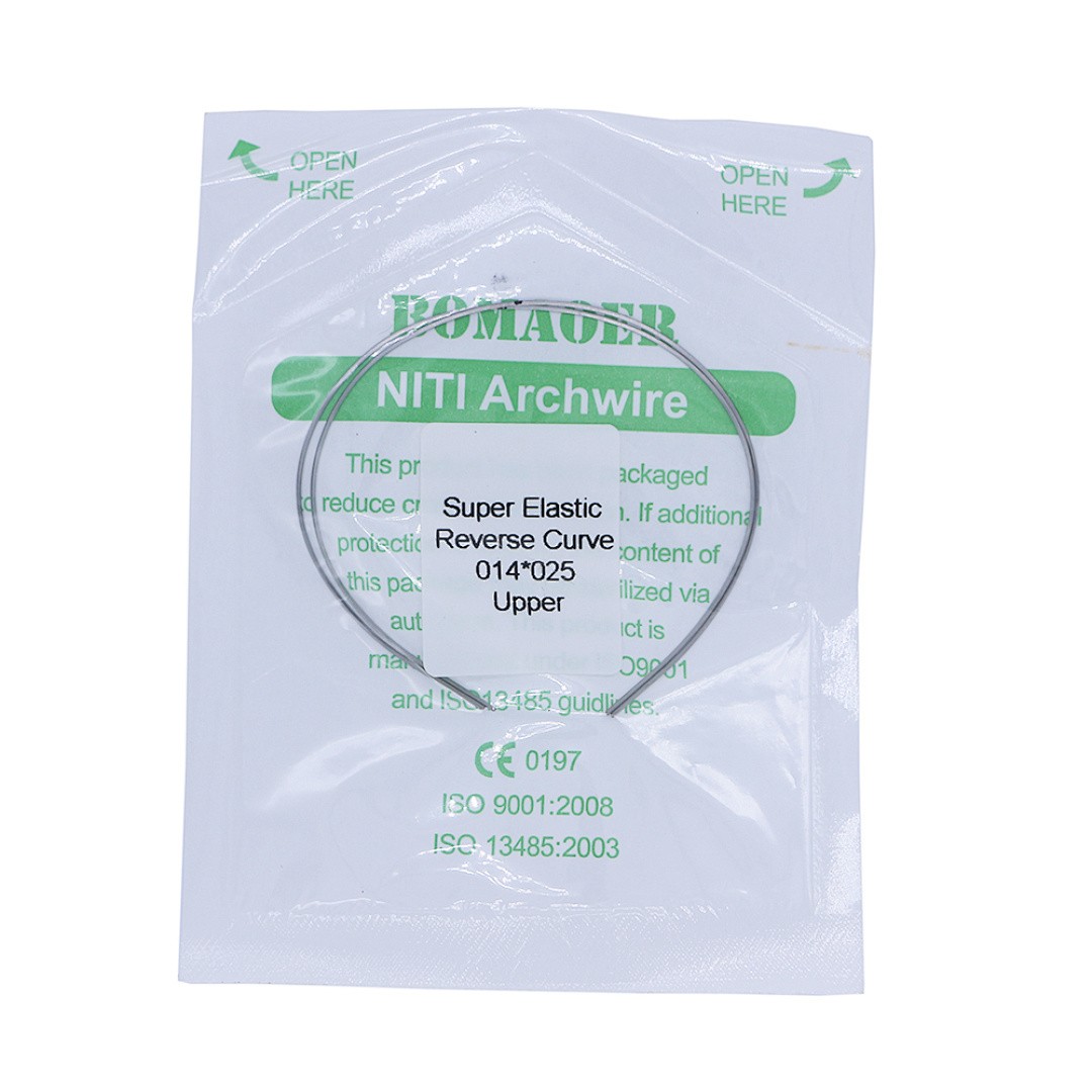 20×Dental Orthodontic Niti Rectangular Arch Wires Reverse Curve 14×25 Upper