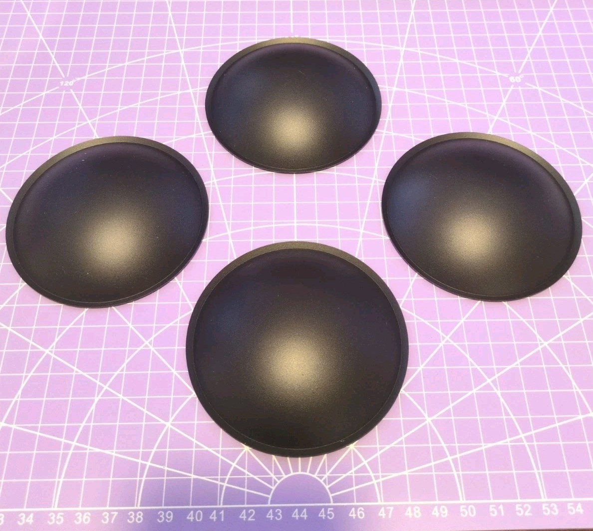 Qnty: 4 Polypropylene Convex Dust Caps 3⅝” (3.5″) 90mm (93mm) Unbranded