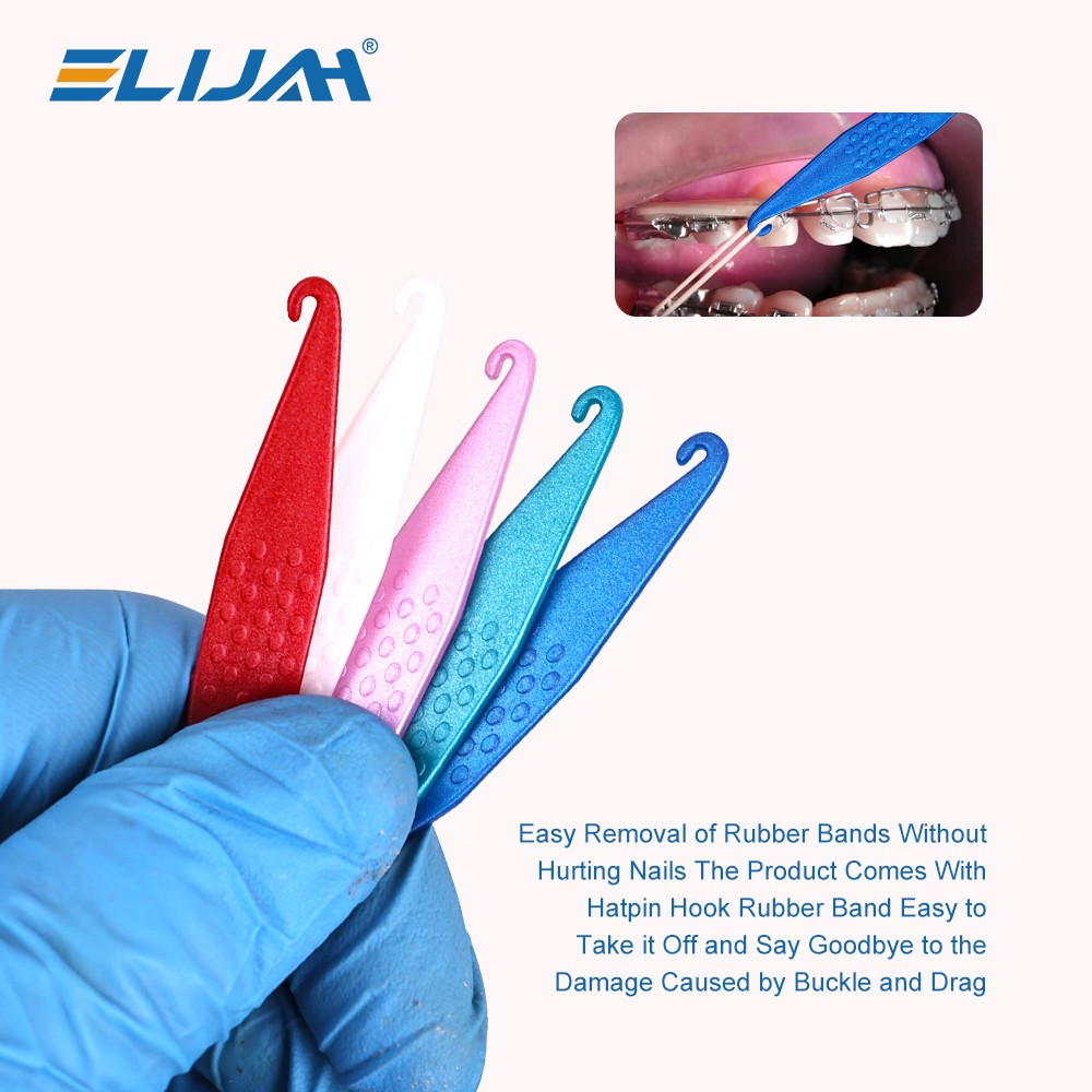 Dental Orthodontic Elastic Placer Hooks For Braces Elastic Rubber Band 50/100Pcs