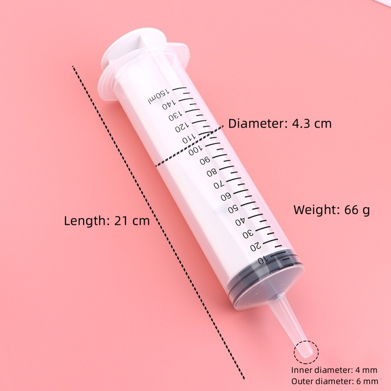60-350ML Reusable Big Large Plastic Hydroponics Nutrient Measuring Syringe