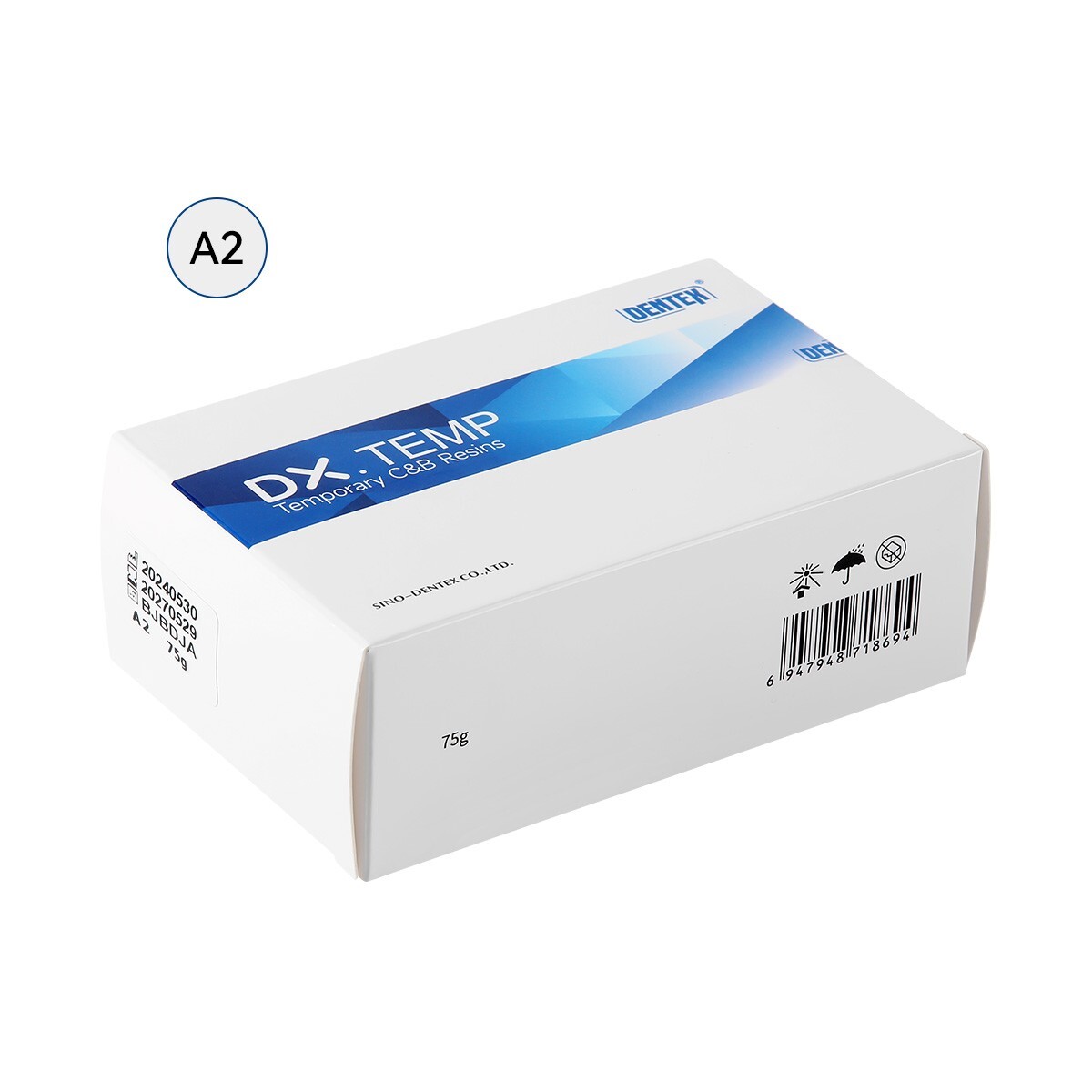 Dentex Dental Temporary Crown And Bridge Resin Material Cartridge 76g Shade A2