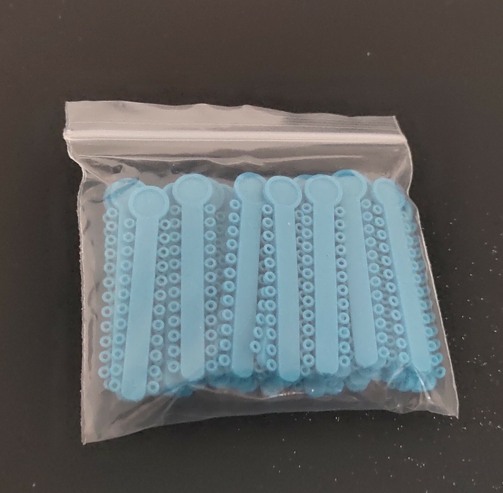 2 Packs Dental Elastic Ligature Ties Rubber Bands Teal Color 1008Pcs/Pack