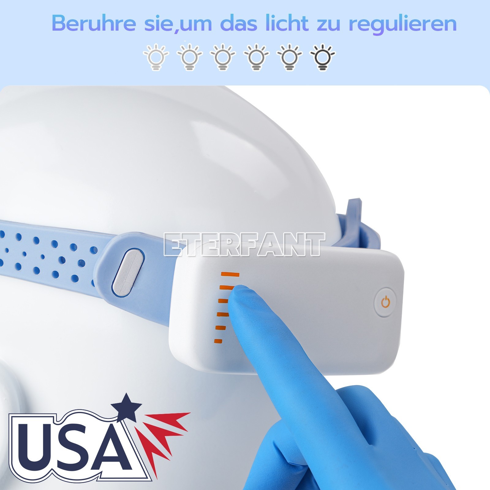 ETERFANT Dental 5W LED Lightweight Headlig Lamp/W/Filter for Binocular Loupe US